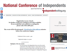 Tablet Screenshot of conferenceofindependents.org